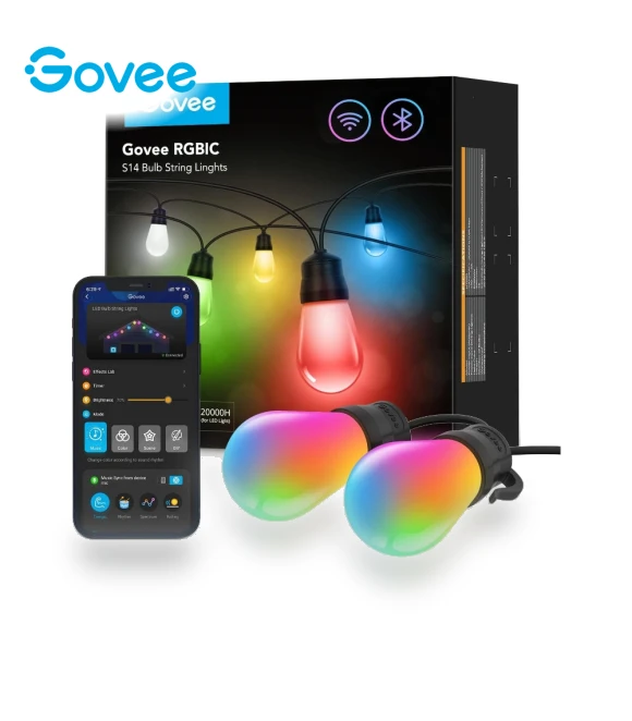 RGBIC Smart Outdoor String Lights 15m — Outdoor String Lights, Govee