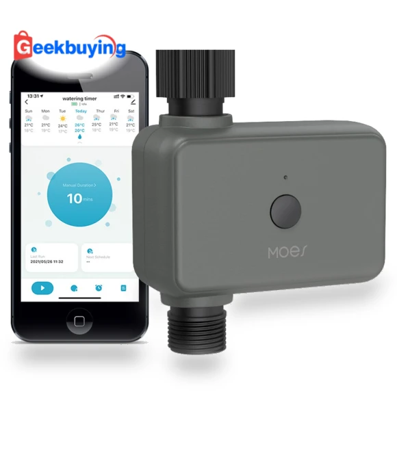 Smart Bluetooth Water Valve Timer with App Control — Automatic Irrigation, MoesHouse