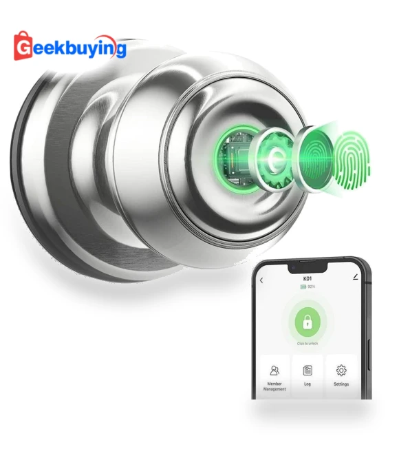 Smart Door Knob with Fingerprint Lock — Smart Locks by Geek Chef