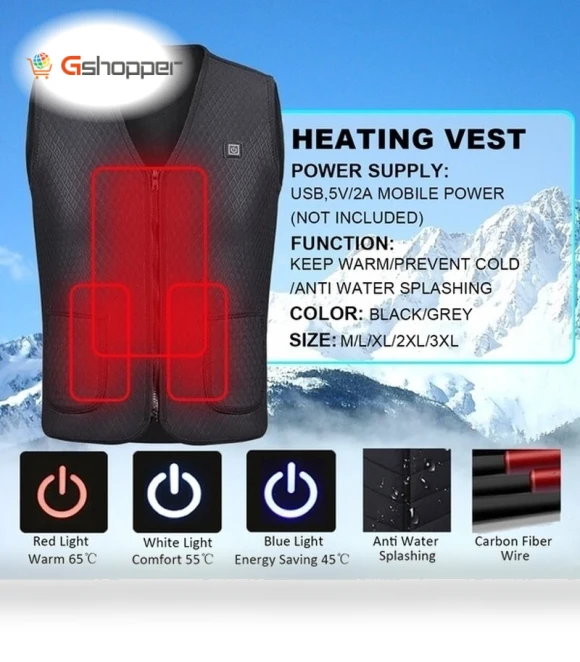 Smart Heating Vest with USB — Wearable Accessories