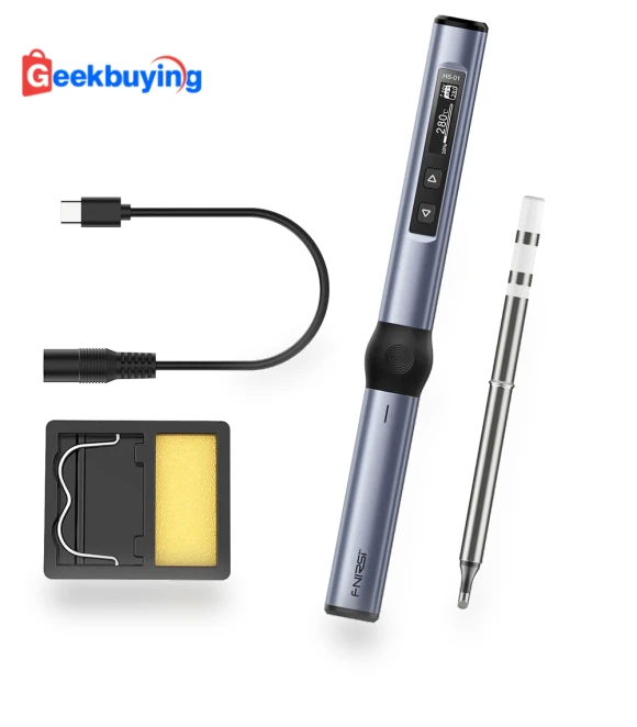 Smart Soldering Iron Kit with OLED Screen — 3D Printing Tools by FNIRSI