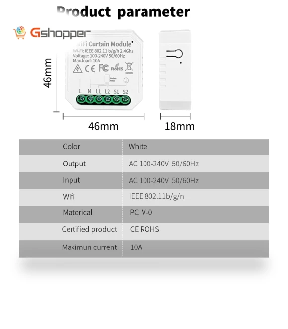Smart Curtain Controller WiFi Two Way Mini Modification — Smart Home Hubs & Controllers, Tuya