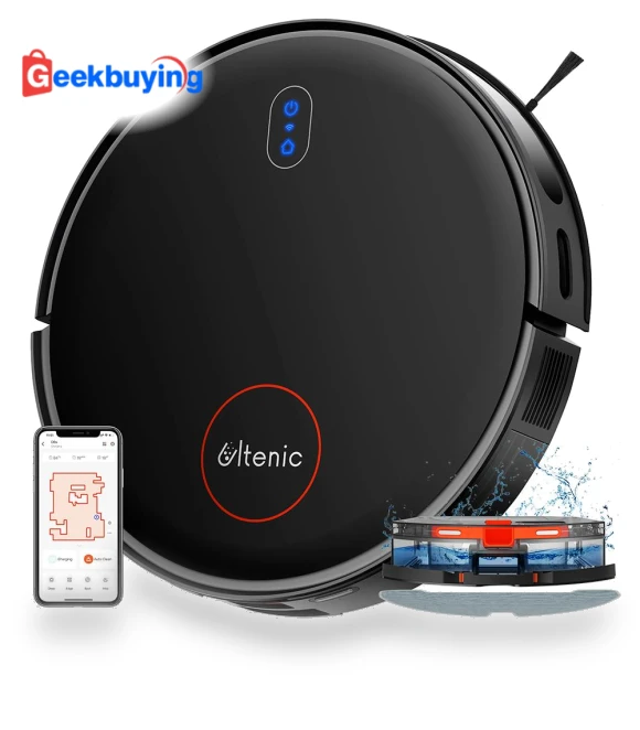 Robot Vacuum Cleaner with Gyroscopic Navigation, 3-in-1 Sweep Vacuum Mop — Vacuums, Ultenic