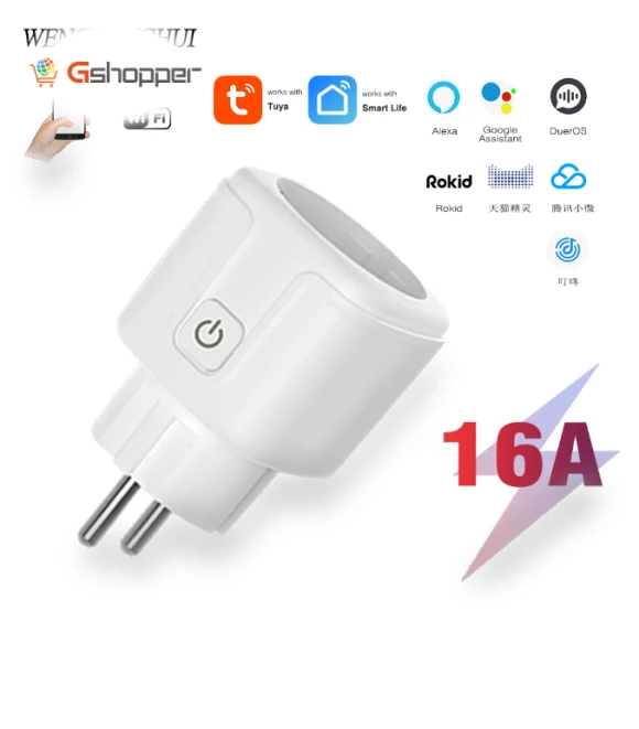 Smart Plug with Energy Monitoring, Works with Alexa and Google Assistant — Smart Home Modules, Tuya