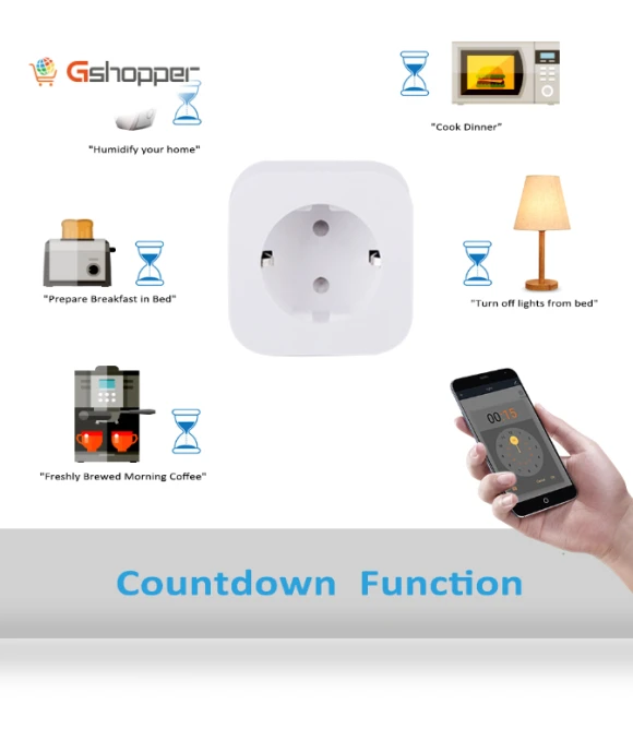 Smart Plug with Energy Monitoring, Works with Alexa and Google Assistant — Smart Home Modules, Tuya
