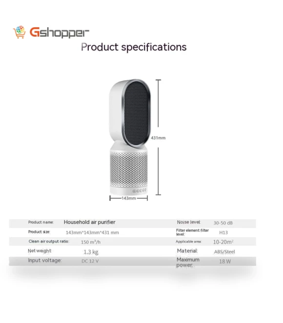 Desktop Air Purifier with Negative Ion Technology — Air Purifiers