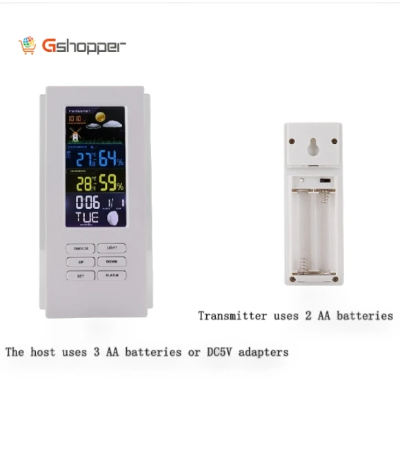 Digital Weather Station with Indoor Outdoor Temperature Monitor — Thermostats