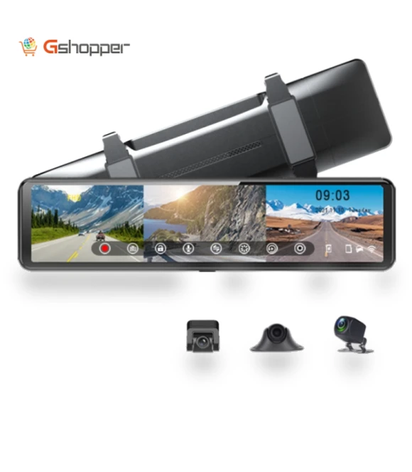 Triple Lens Car Dash Camera with 2.5K Display — Cameras