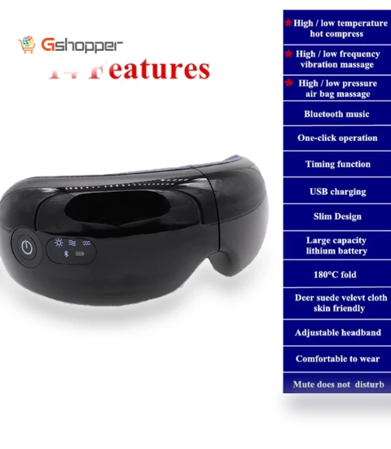 Rechargeable Intelligent Eye Massage Instrument with Heat and Air Pressure — Massage Devices