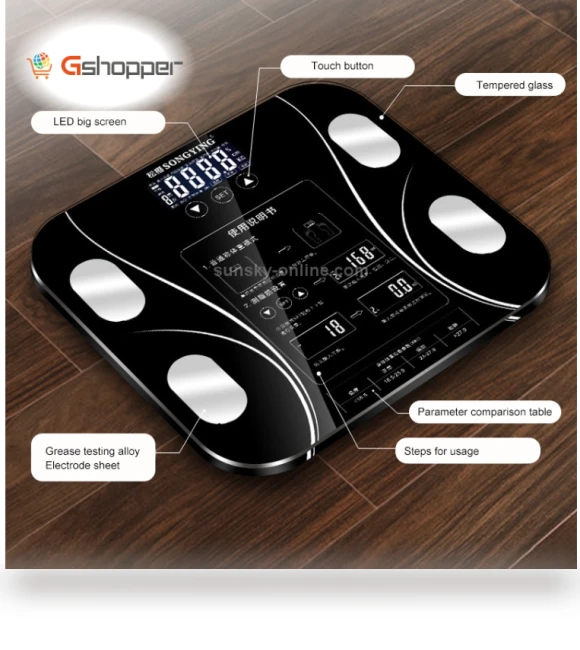 Smart Body Fat Scale with LCD Display — Scales