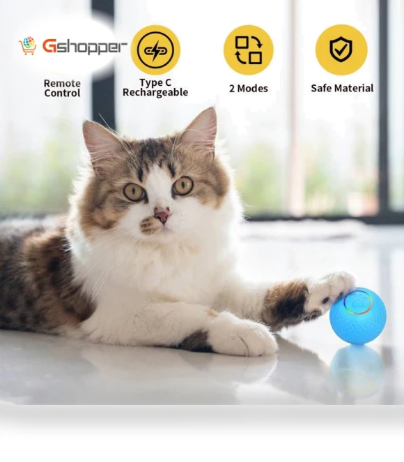 Smart Pet Cat Toy Ball Luminous Yo-Yo Remote Control — Cat Playthings, C2