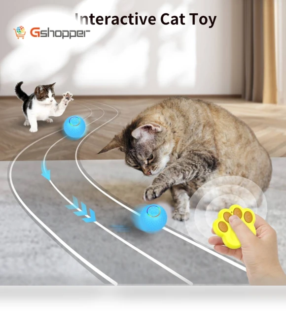 Smart Pet Cat Toy Ball Luminous Yo-Yo Remote Control — Cat Playthings, C2