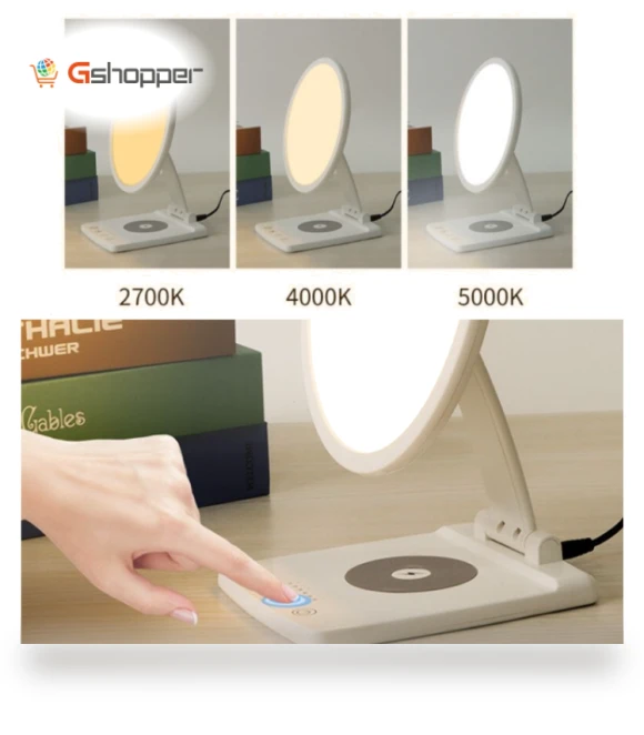 Wireless Charging SAD Light Therapy Lamp — Lighting