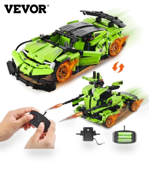 2-in-1 Remote Control Car & Robot Building Set 461 PCS — STEM Kits by VEVOR