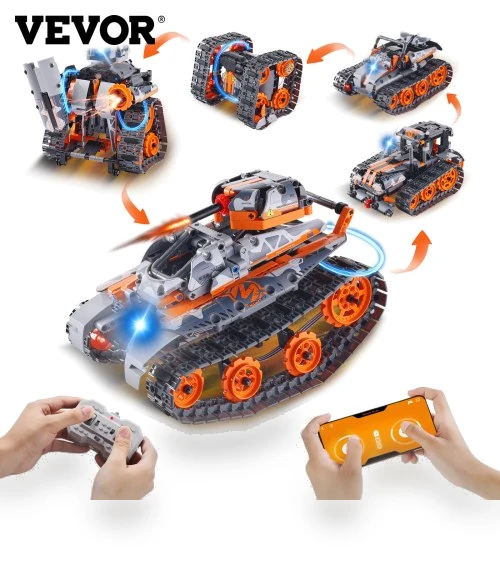 5-in-1 Remote Control Building Set (554 Pieces) — STEM Kits by VEVOR