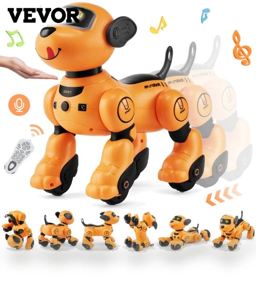 RC Robot Dog Toy with Touch & Voice Control — Entertainment Robots by VEVOR