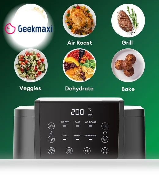 6-in-1 Smart Air Fryer and Toaster, 5L — Ovens by Chefree