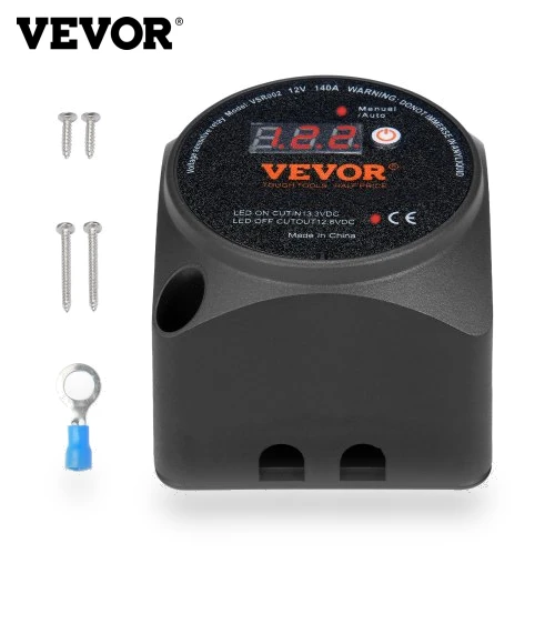 Dual Battery Isolator Kit with LCD Screen — Chargers by VEVOR