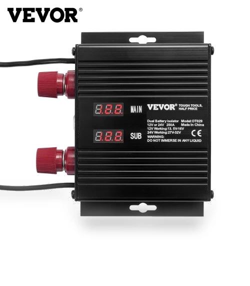 Dual Battery Smart Isolator with LCD Screen — Chargers by VEVOR