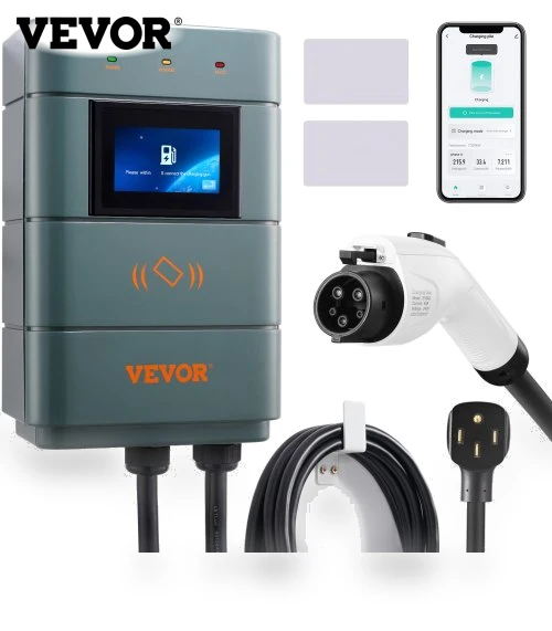 Level 2 EV Charging Station with WiFi & 24ft Cable — Chargers by VEVOR