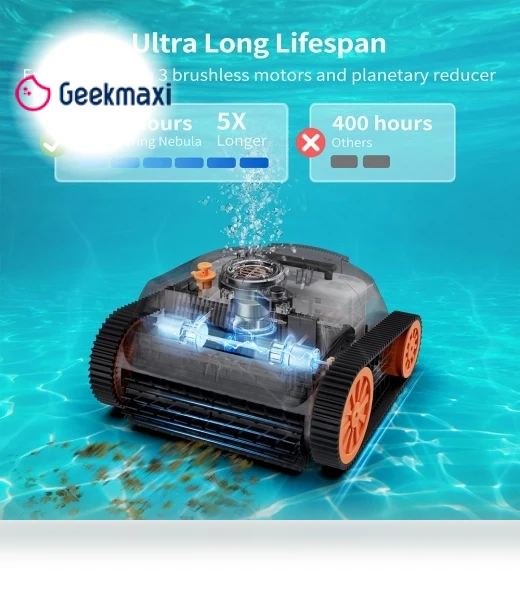 Nebula Cordless Robotic Pool Cleaner — Cleaning by CoasTeering