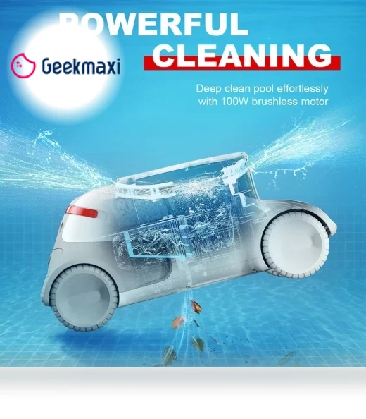 P1 Cordless Robotic Pool Vacuum Cleaner — Cleaning by Genkinno