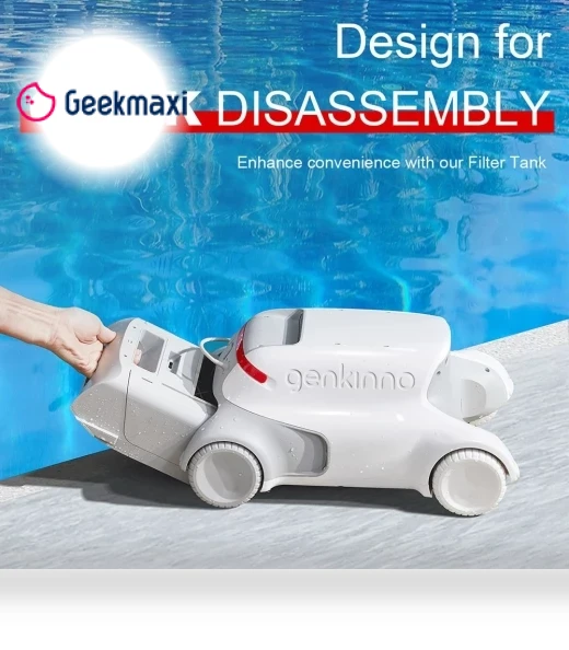 P1 Cordless Robotic Pool Vacuum Cleaner — Cleaning by Genkinno