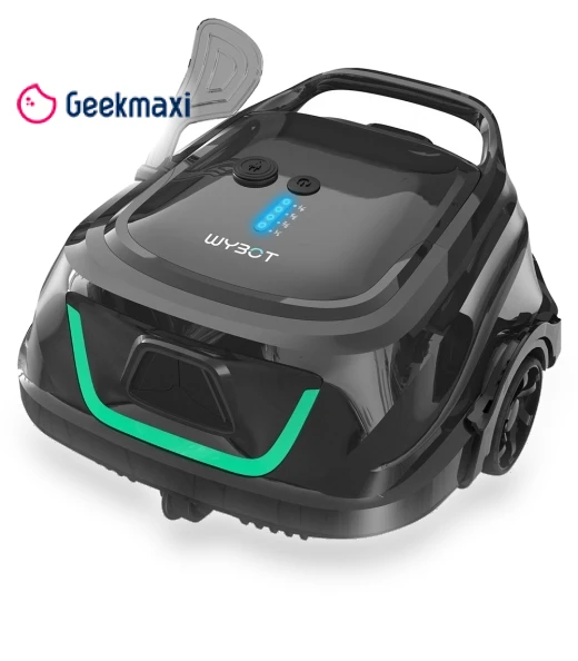 Cordless Pool Robot Vacuum, Double Filters, 120min Runtime, 2.5H Fast Charging — Automated Pool Maintenance, WYBOT