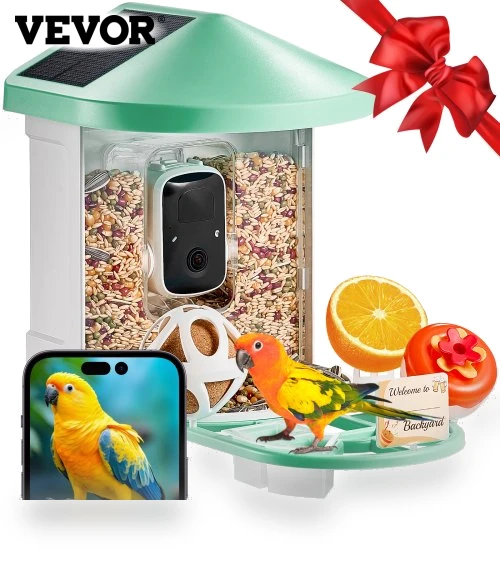 Smart Bird Feeder with 2K Camera — Feeders by VEVOR