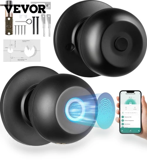 Smart Door Knob with Fingerprint & Bluetooth — Smart Locks by VEVOR