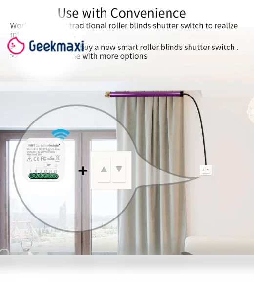 Smart Switch Controller for Curtains with WiFi — Smart Home