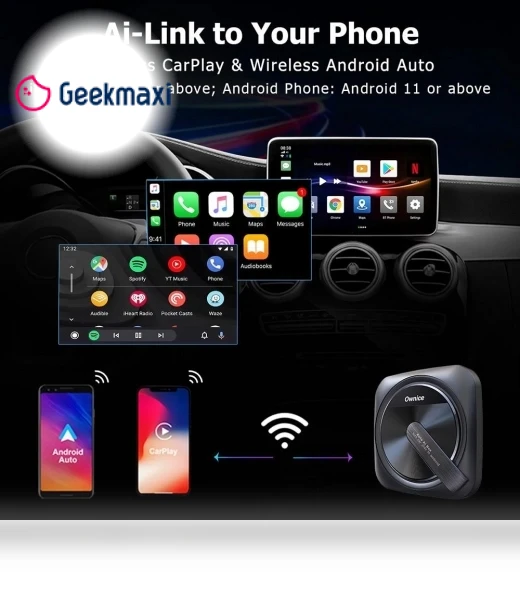 Wireless Android Auto Ai Box — CarPlay Adapters by Ownice