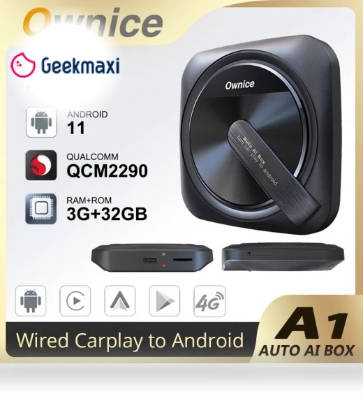 Wireless Android Auto Ai Box — CarPlay Adapters by Ownice