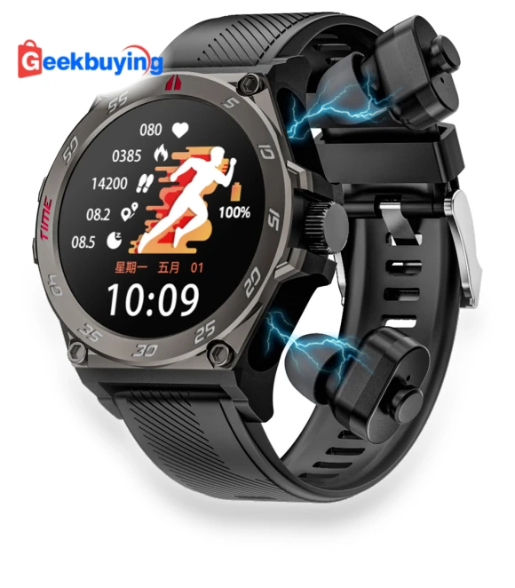 2-in-1 Smartwatch with Built-in TWS Earphones — Smartwatches and Fitness Trackers by LOKMAT