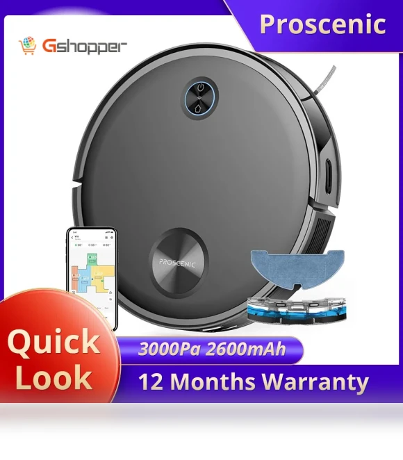 3-in-1 Robot Vacuum with Vacuum, Sweep and Mop — Cleaning by Proscenic