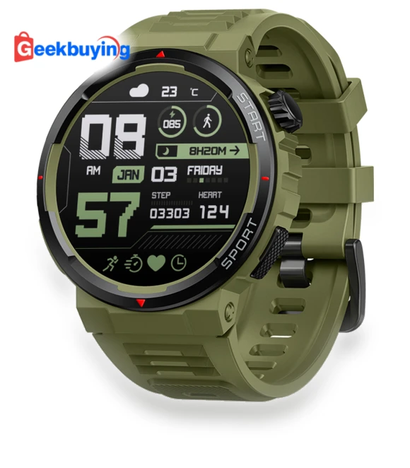 Ares 3 Plus Smartwatch with AMOLED Display - Green — Smartwatches and Fitness Trackers by Zeblaze