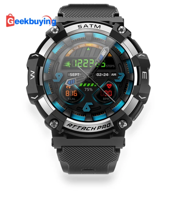 ATTACK 2 Pro Smartwatch with Heart Rate Monitor — Smartwatches and Fitness Trackers by LOKMAT