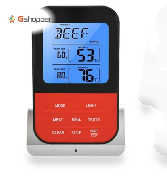 Digital Food Thermometer with Dual Probe — Thermostats