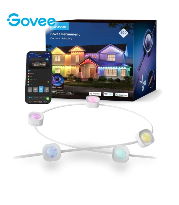 Permanent Outdoor LED String Lights Pro 30m — Portable Power Stations by Govee