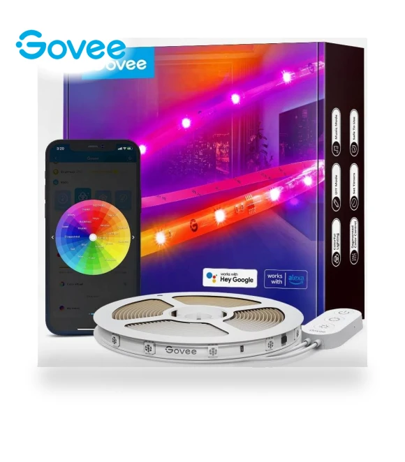 RGBIC LED Strip Lights With Protective Coating, 5m — Smart TV Light Bars by Govee