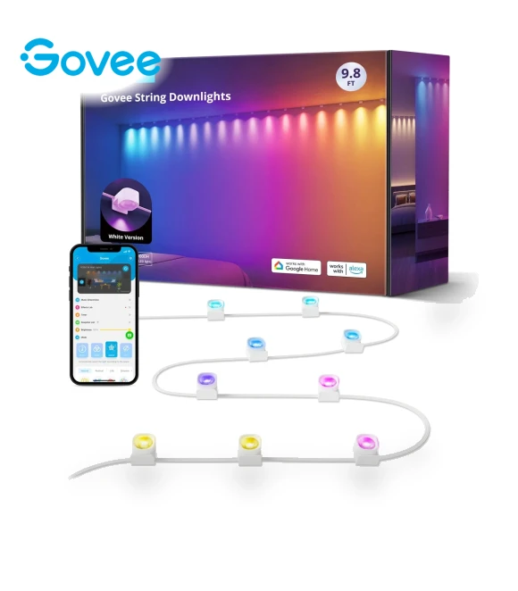 RGBIC Smart String Downlights 3m — Smart TV Light Bars by Govee