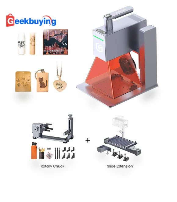 Smart Laser Engraver Nano with Rotary Chuck and Extension Kit — 3D Printing Tools by LONGER