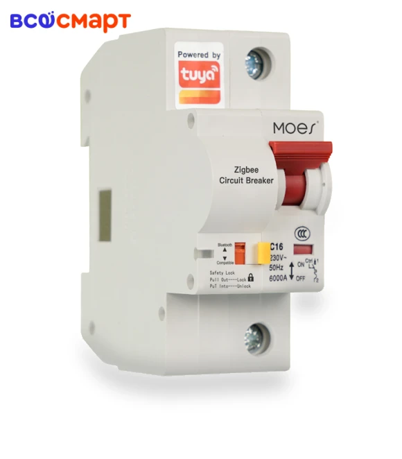 Zigbee Smart Circuit Breaker 1P 16A — Automation Devices by MOES