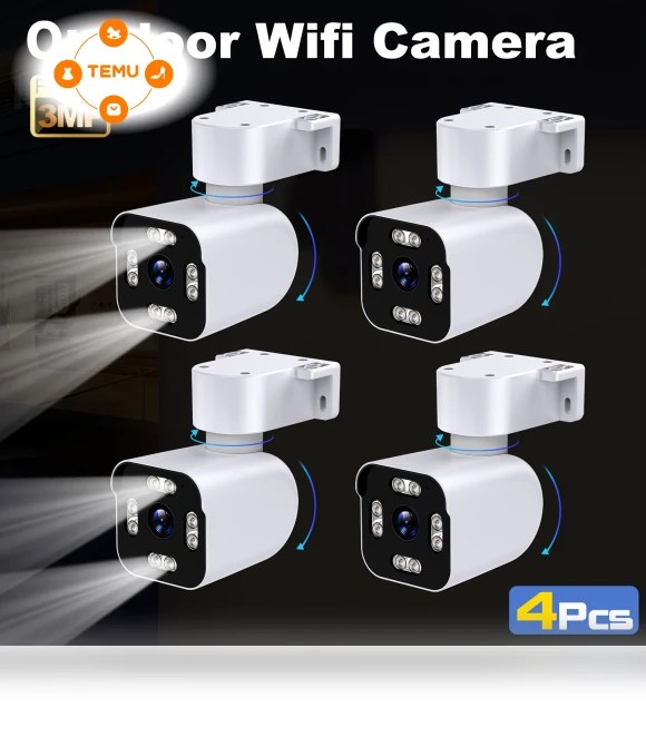 2K HD Outdoor WiFi Security Camera System with PTZ — Cameras