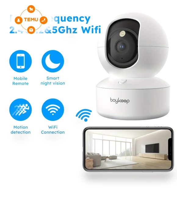 360° Smart Indoor Security Camera K30 — Cameras by Boykeep