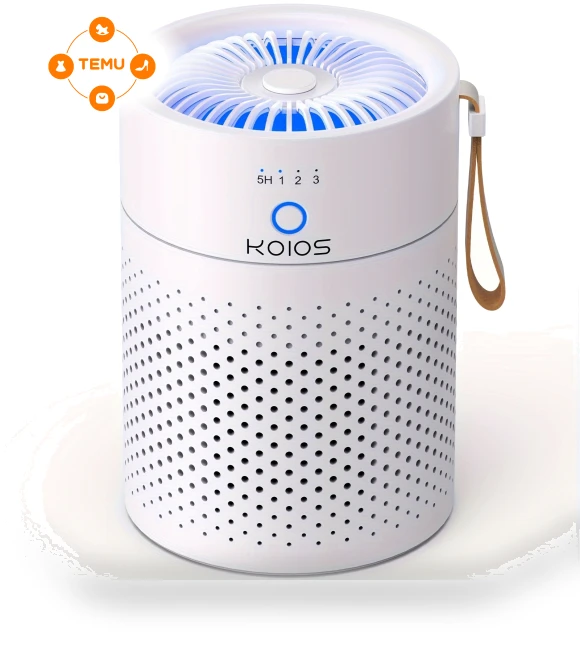 Desktop USB Air Purifier with Night Light — Air Purifiers by KOIOS