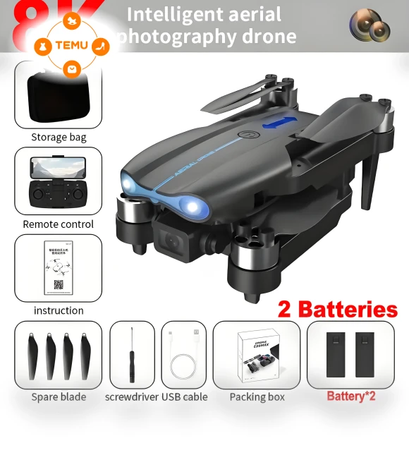 Dual Camera Folding RC Drone with Height Hold — Robots and Drones