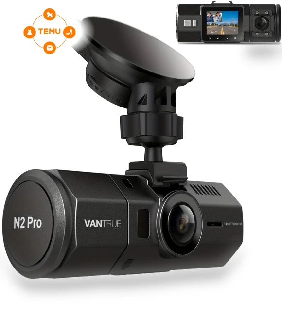 Dual Dash Camera with Night Vision & Parking Mode — Cameras