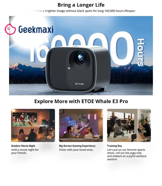 E3 Pro LCD Projector - 1080P Native Resolution — Projectors by ETOE