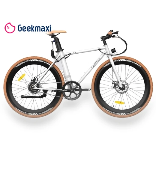 F1 City Electric Bike - Orange White — Bikes by Fafrees